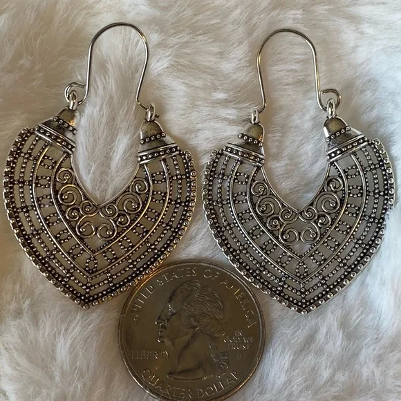 Elegant Silver Earrings - Picture 3 of 5